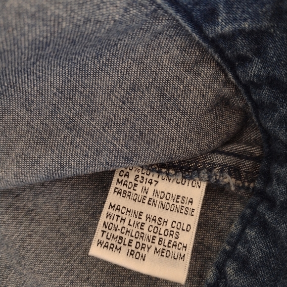 Talbots Vintage 100% Cotton Denim Jacket Size M - Picture 10 of 12